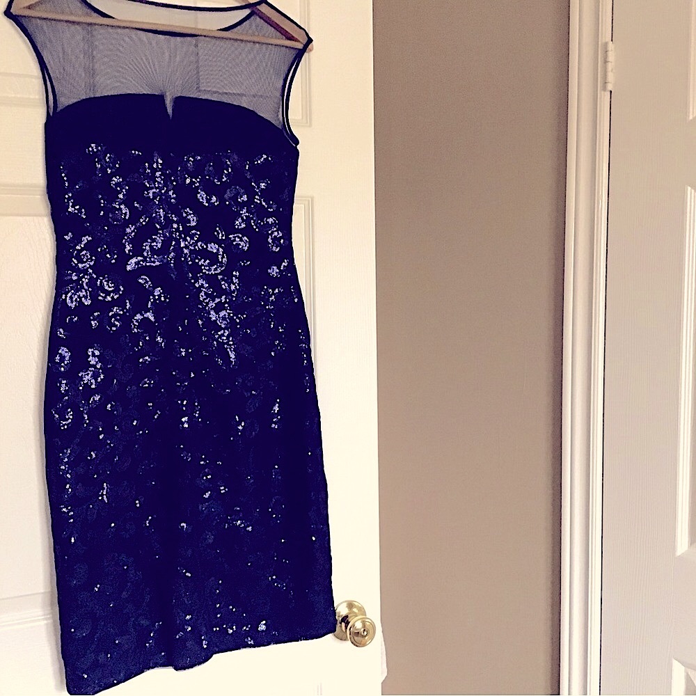 Ralph Lauren sequin dress, navy